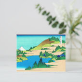 Hakone Lake, Hokusai Japanese Fine Art Briefkaart (Staand voorkant)