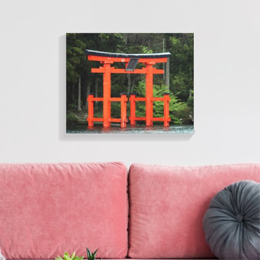 hakone torii canvas afdruk (Insitu (Woonkamer))