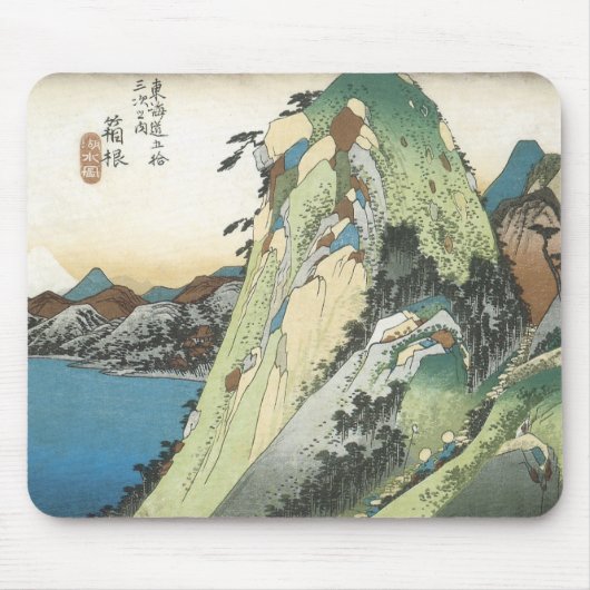 Hakone Uitzicht van het meer, Hiroshige, 1831-34 Muismat (Voorkant)