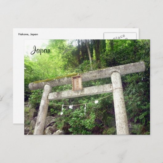 hakone wooden torii briefkaart (Voorkant / Achterkant)