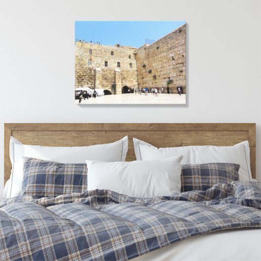 HaKotel - De Westerne muur Canvas Afdruk (Insitu (Slaapkamer))