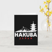 Hakuba Japan Ski Resort Retro Skiën Snowboarden Kaart (Gele Bloem)