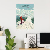 Hakuba Japan Skigebied Reisposter Poster (Thuiskantoor)