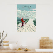Hakuba Japan Skigebied Reisposter Poster (Keuken)