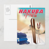 Hakuba Japanse reisposter. Briefkaart (Voorkant / Achterkant)
