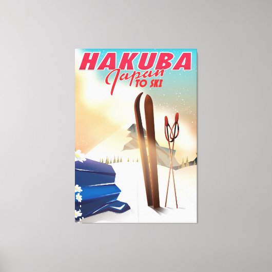 Hakuba Japanse reisposter. Canvas Afdruk (Voorkant)