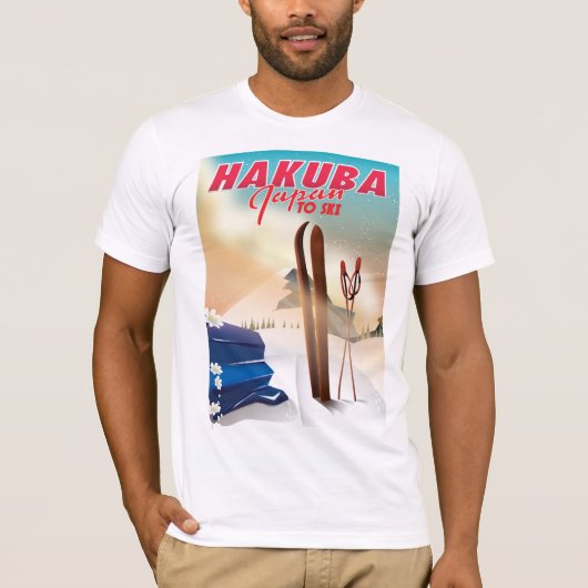 Hakuba Japanse reisposter. T-shirt (Voorkant)
