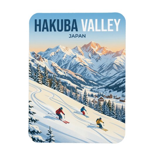 Hakuba Valley Skigebied Japan Magneet (Verticaal)