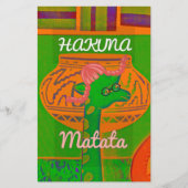 Hakuna Giraffe Art Print Briefpapier (Voorkant)
