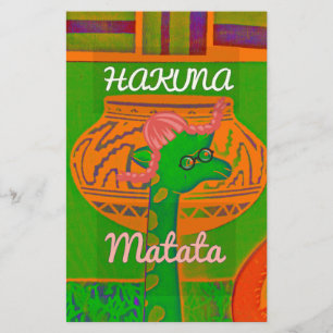 Hakuna Giraffe Art Print Briefpapier