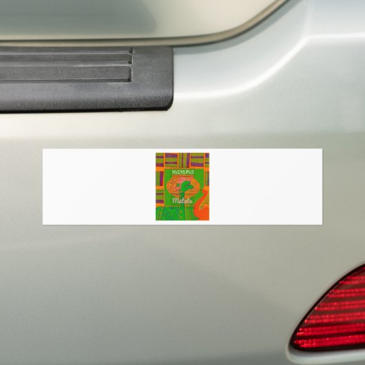 Hakuna Giraffe Art Print Bumpersticker (Op auto)
