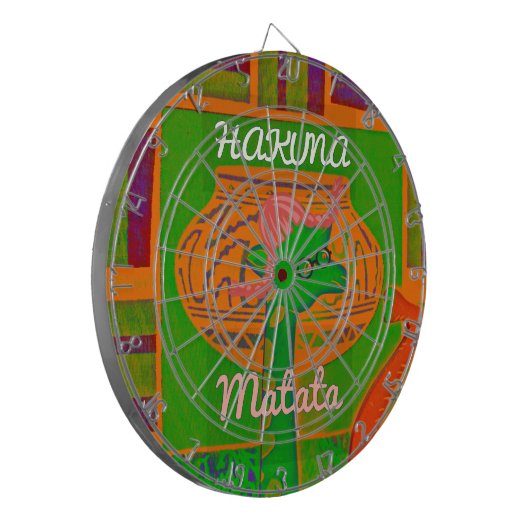 Hakuna Giraffe Art Print Dartbord (Voorkant Links)