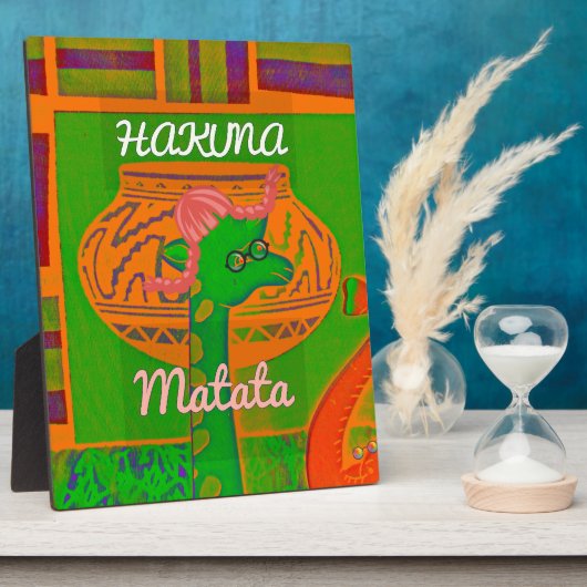 Hakuna Giraffe Art Print Fotoplaat (Zijkant)