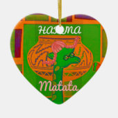 Hakuna Giraffe Art Print Keramisch Ornament (Voorkant)