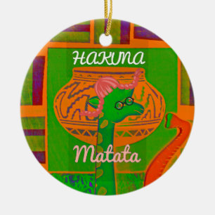 Hakuna Giraffe Art Print Keramisch Ornament
