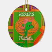 Hakuna Giraffe Art Print Keramisch Ornament (Links)