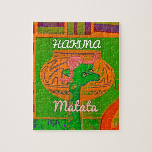 Hakuna Giraffe Art Print Legpuzzel (Verticaal)