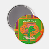 Hakuna Giraffe Art Print Magneet (Voorkant / Achterkant)