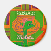 Hakuna Giraffe Art Print Magneet (Voorkant)