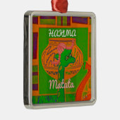 Hakuna Giraffe Art Print Metalen Ornament (Rechts)