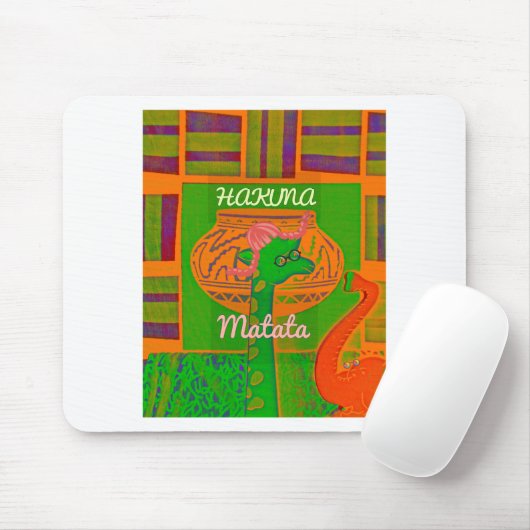 Hakuna Giraffe Art Print Muismat (Met muis)