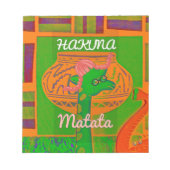 Hakuna Giraffe Art Print Notitieblok (Voorkant)