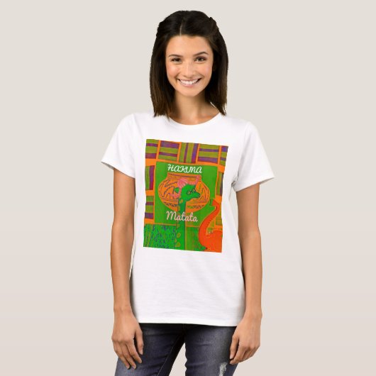 Hakuna Giraffe Art Print T-shirt (Voorkant volledig)