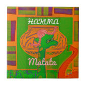 Hakuna Giraffe Art Print Tegeltje (Voorkant)