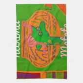 Hakuna Giraffe Art Print Theedoek (Verticaal)