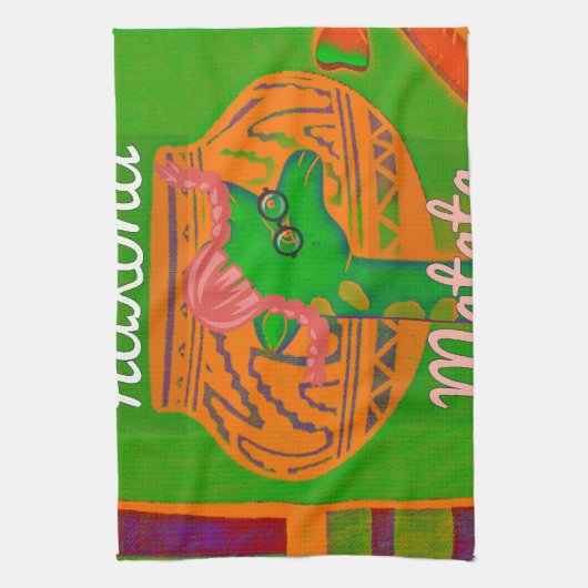 Hakuna Giraffe Art Print Theedoek (Verticaal)