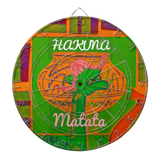 Hakuna Giraffe Kunstprint Dartbord (Voorkant)