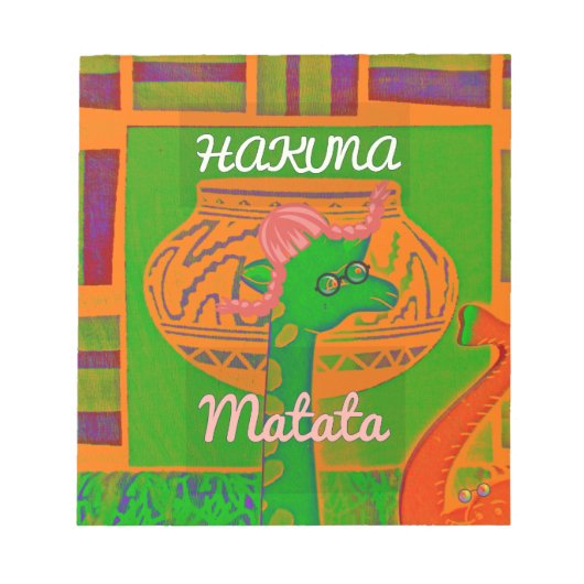Hakuna Giraffe Kunstprint Notitieblok (Voorkant)