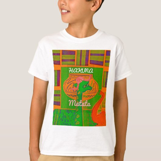 Hakuna Giraffe Kunstprint T-shirt (Voorkant)