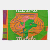 Hakuna Giraffe Kunstprint Theedoek (Horizontaal)