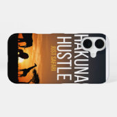 Hakuna Hustle Gewoon Safari iPhone 16 Hoesje (Achterkant horizontaal)
