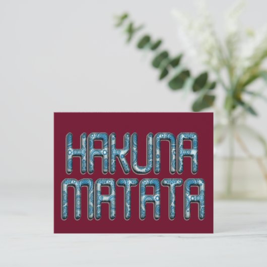 Hakuna Matata 3D Art Print Briefkaart (Staand voorkant)