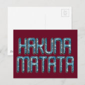 Hakuna Matata 3D Art Print Briefkaart (Voorkant / Achterkant)