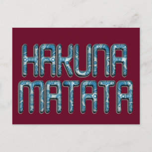 Hakuna Matata 3D Art Print Briefkaart