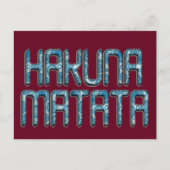 Hakuna Matata 3D Art Print Briefkaart (Voorkant)