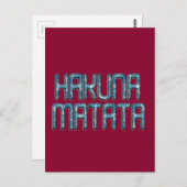 Hakuna Matata 3D Art Print Briefkaart (Voorkant / Achterkant)