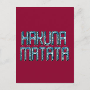 Hakuna Matata 3D Art Print Briefkaart