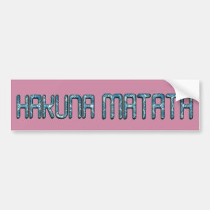 Hakuna Matata 3D Art Print Bumpersticker