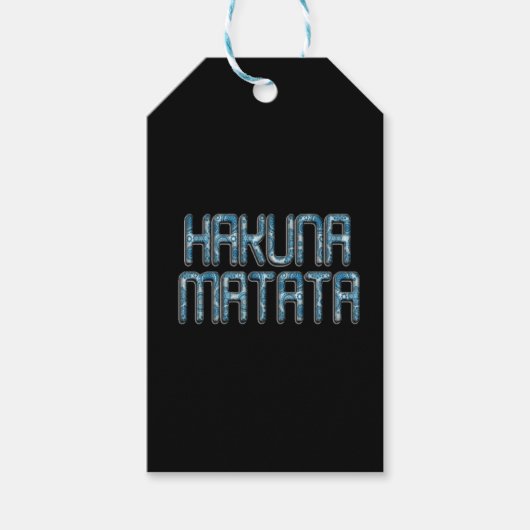 Hakuna Matata 3D Art Print Cadeaulabel (Voorkant)