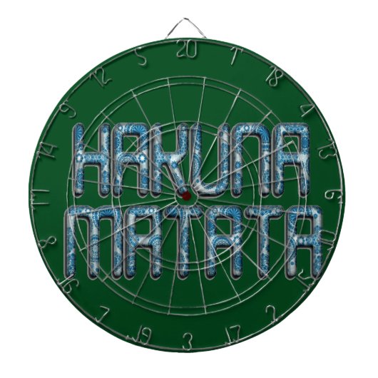 Hakuna Matata 3D Art Print Dartbord (Voorkant)