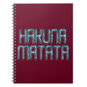 Hakuna Matata 3D Art Print Notitieboek (Voorkant)