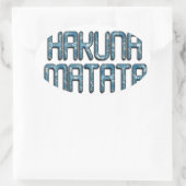 Hakuna Matata 3D Art Print Ovale Sticker (Tas)