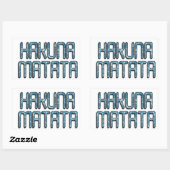 Hakuna Matata 3D Art Print Rechthoekige Sticker (Vel)