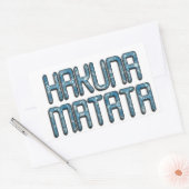 Hakuna Matata 3D Art Print Rechthoekige Sticker (Envelop)