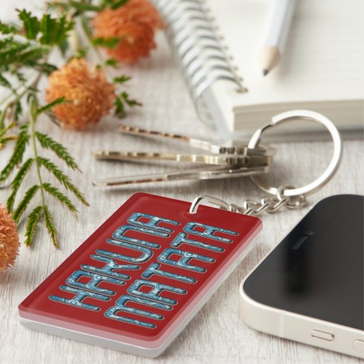 Hakuna Matata 3D Art Print Sleutelhanger (Voorkant Rechts)