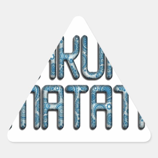 Hakuna Matata 3D Art Print Sticker (Voorkant)